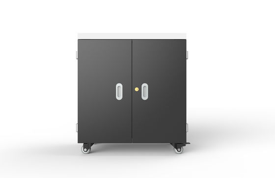 عربة شحن USB بـ 36 منفذًا مع منافذ 5V 2.4A ومراوح تبريد و 4 عجلات مع فرامل للأجهزة اللوحية