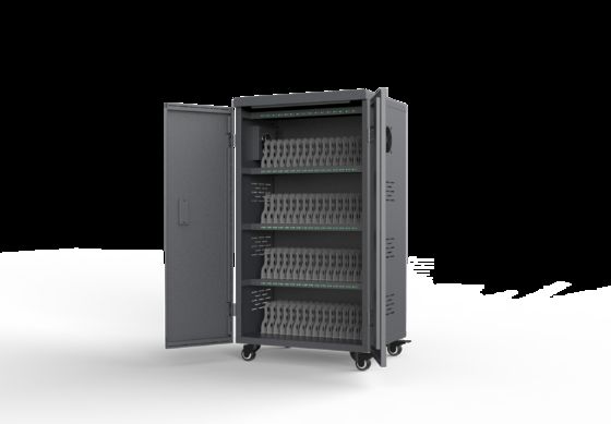 خزانة شحن الهاتف اللوحي الذكية 64 منفذ مع نظام حماية الأمن 8S وأضواء LED للمدارس والمكاتب