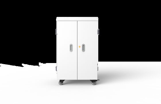 عربة شحن iPad بـ 42 فتحة مع مراوح تبريد وفتحات تهوية وعجلات بمعايير طبية ألمانية