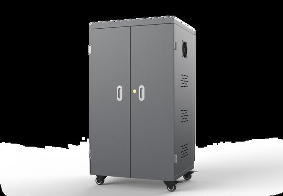 عربة شحن تابلت بـ 64 منفذ شحن مع نظام حماية أمني 8S ومراوح تبريد